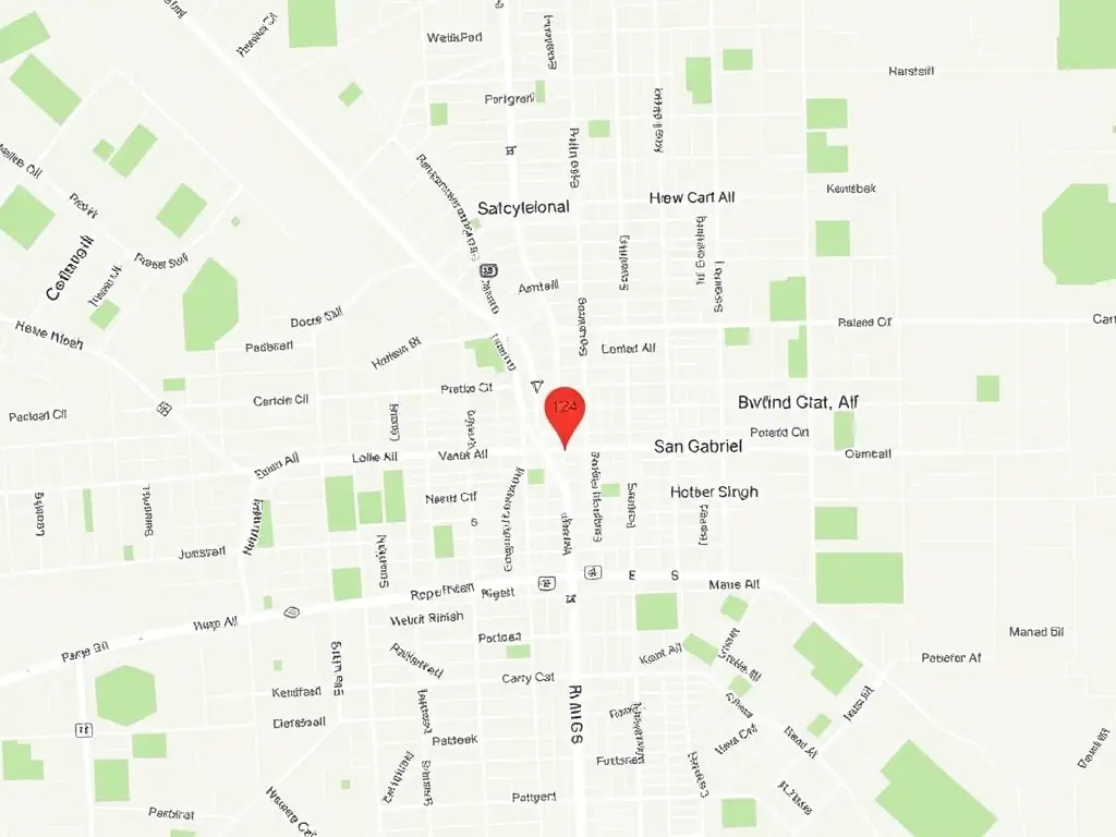 A map showing the location of APA Bee Removal at 1234 Rosemead Blvd, San Gabriel, CA 91775.